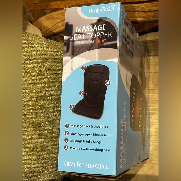 Health Touch Massage Seat Topper with Soothing Vibration and Heat NWT - Picture 3 of 3